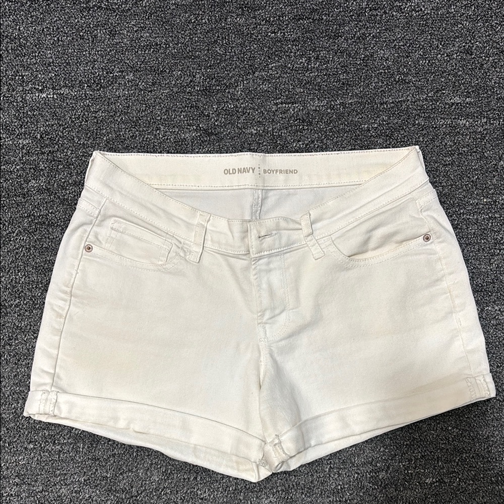 Old Navy White Jean Shorts Classic Design